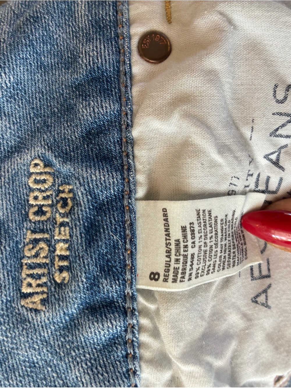 American Eagle Outfitters Light Blue Straight Leg Jeans